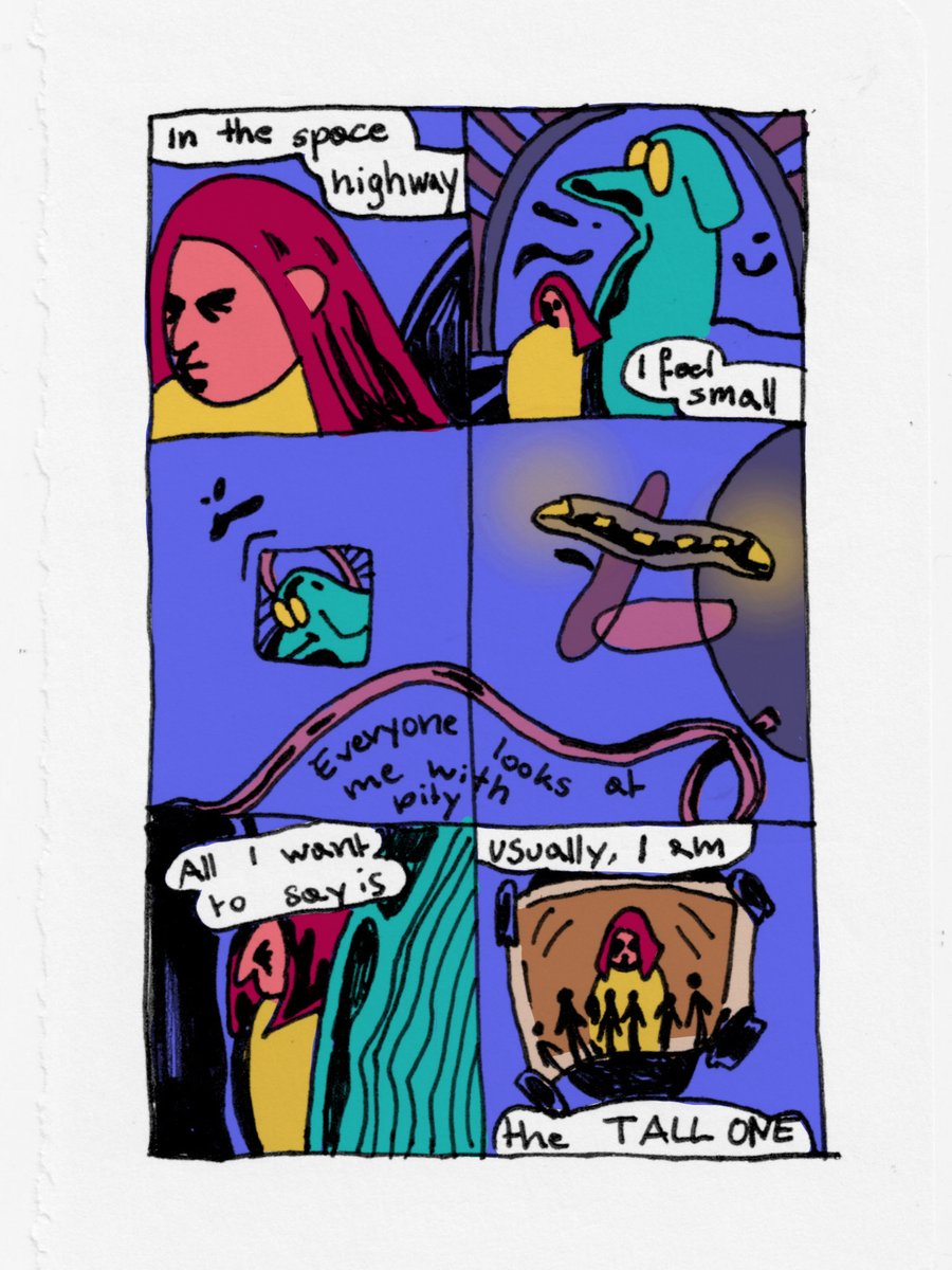 celsteen's tweet image. #visiblenonbinary Heyoo, I am Célestin (they/them), a non binary artist still studying. I love space, thick lines and dark shadows.