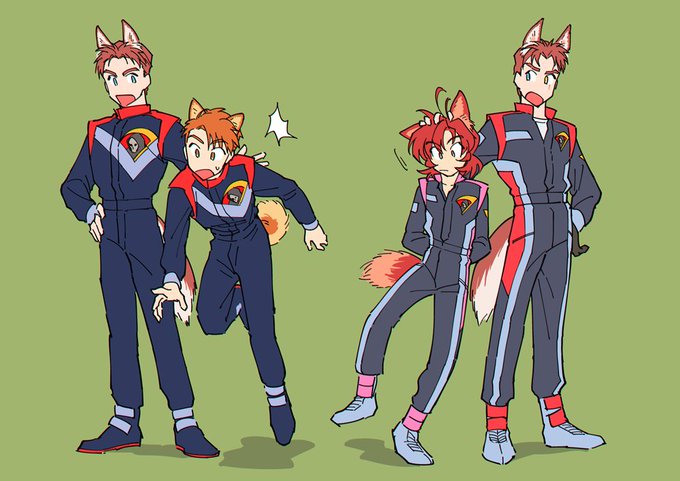 謎の絵です ML新旧先輩後輩みんなわんこっぽくてかわいいね 