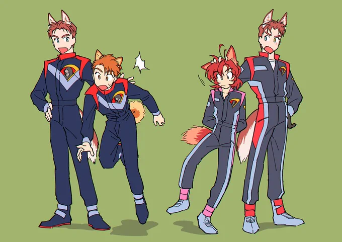 謎の絵です ML新旧先輩後輩みんなわんこっぽくてかわいいね 