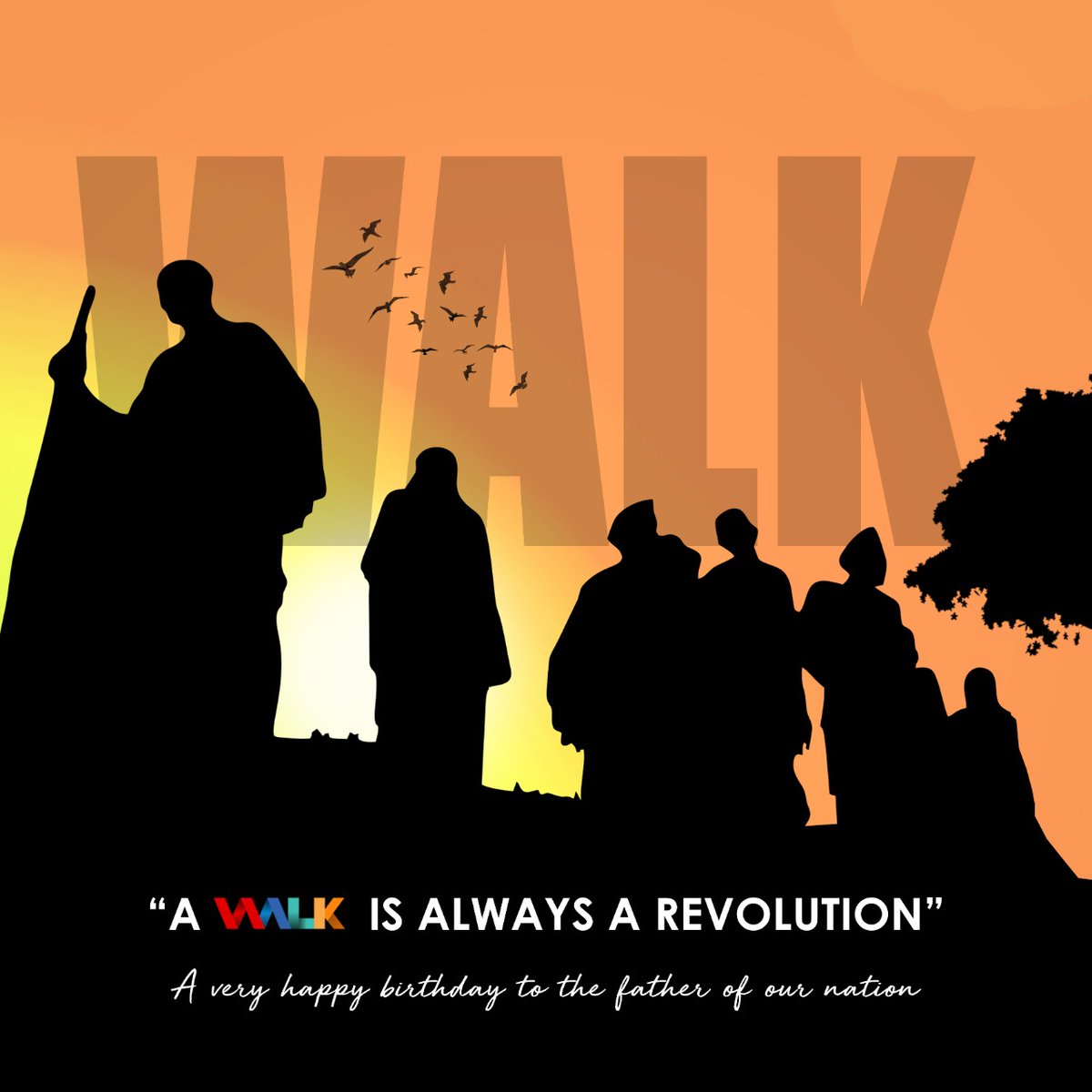 WALK____'s tweet photo. Happy Gandhi Jayanti. #WALKwithus #GandhiJayanti https://t.co/oXIFnmDuyf