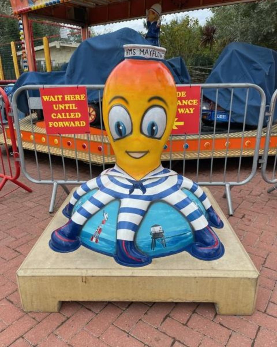 Everyone's favourite crew member, 'Sailor Buoy', has made one final port of call at his new forever home, Sailor Boy Amusements. We're sure he'll enjoy his new role greeting visitors into the park with that cheeky smile on his face!

#octopusahoy #octopus #amusementpark #sailor