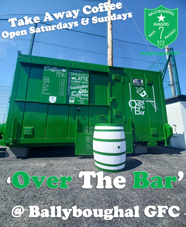 ballyboughalgfc's tweet photo. โ๐ 'Over The Bar' Coffee Dock ๐โ
The Club Coffee Shop is open for Juvenile Training this morning (Sat Oct 2nd) so make sure to get down and support the kids and enjoy some coffee and treats with Kate ๐๐ผ
#BoughalAbรบ #OverTheBar #CoffeeDock https://t.co/9ba6grOWen