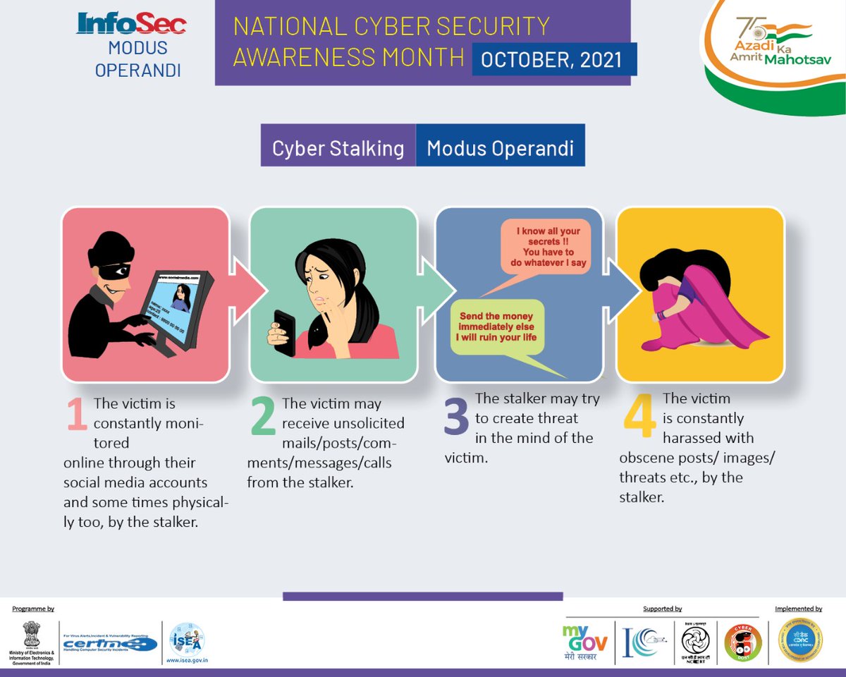 IndianCERT's tweet photo. National Cyber Security Awareness Month, October 2021 
(Do Your Part, #BeCyberSmart)

Day 2 Cyber Security Tips
“Think before you click” https://t.co/l4qSMe2Lex