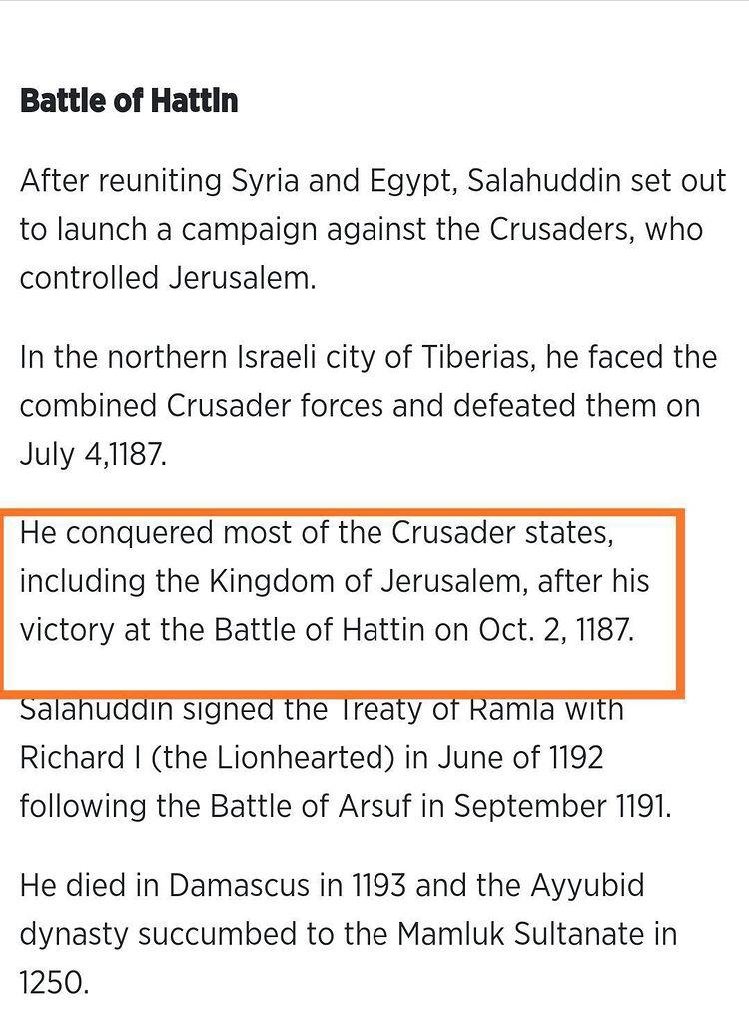 Iza Saifi S Tweet Aaj Hi Ke Din 2 October 1187 Ko Duniya Ke Azeem Huqmaran Sultan Salahuddin Ayyubi Ne Europe Ki Muttahid Afwaaz Ko Shikast Dekr Betul Al Mukaddas Unse Azaad Karaya Tha Aj