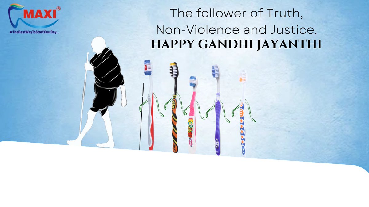 maxioralcare's tweet photo. Mahatma Gandhi is the iconic leader of the world, whose strategies and ideologies inspire millions of people. So, from Gandhiji's thoughts start SWADESHI over VIDESHI.
#thebestwaytostartyourday #happygandhijayanthi #marioralcare #creatorspot #TopicalSpot #TrendingSpot #creativity https://t.co/UEhTkc4kwR