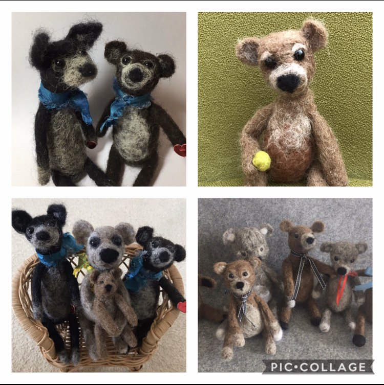 My £24 needle felt teddy bear kits are available directly from me, suitable from age 10-100 they make great gifts. Message me for yours snd learn a new skill, kits contain everything you need to make a little pocket bear. #saturdaymotivation #Ukgiftam #ukgifthour #craftbizparty