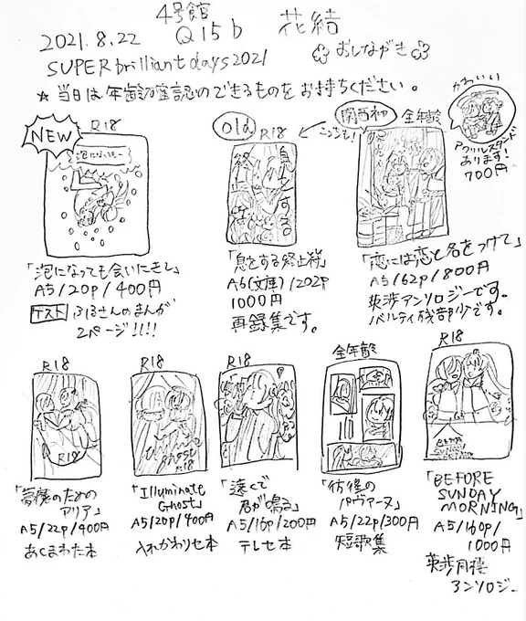 明日のブリデのおしながき、8月のと全く同じなので再掲します❕ 