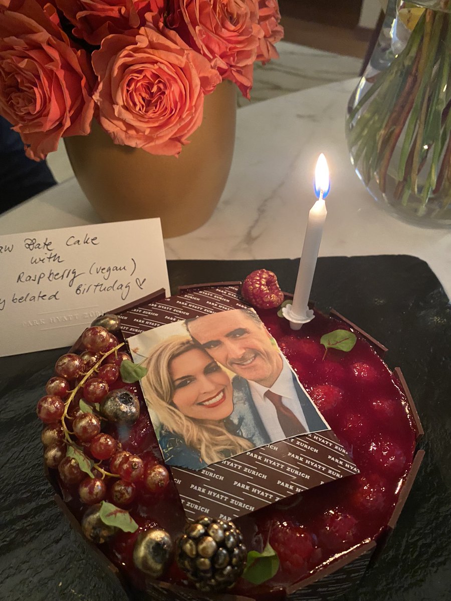LuxeTiffany's tweet photo. Such a sweet #vegan surprise for JB’s birthday! Thank you @ParkHyattZurich! 🎂 #LuxeCH #LuxeTiffany #travel #luxurytravel #Zurich https://t.co/0rFcv9UoeO