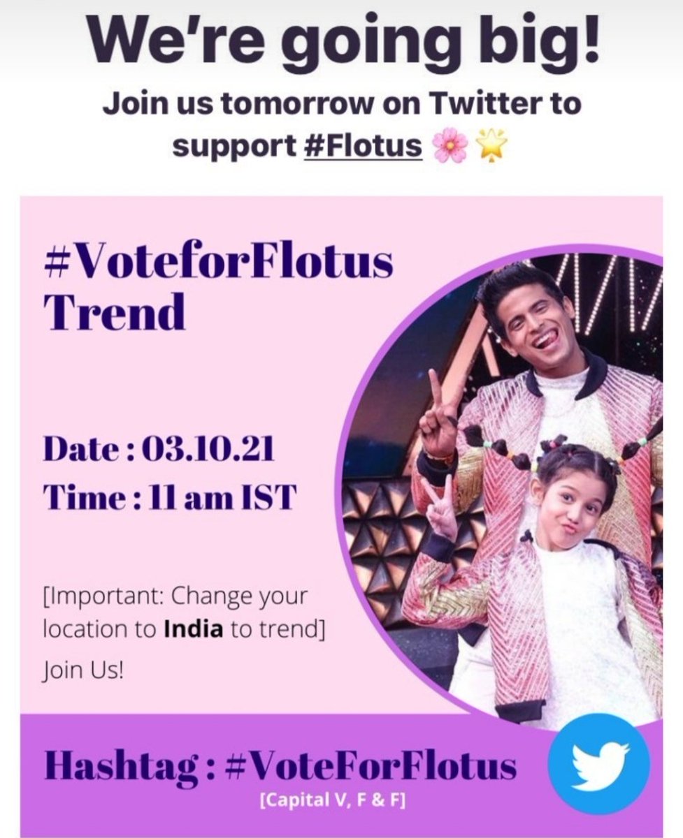 gogoixflorina's tweet photo. Please Join us tomorrow 🙏 
#voteforflotus https://t.co/gQVkL0Jn8d