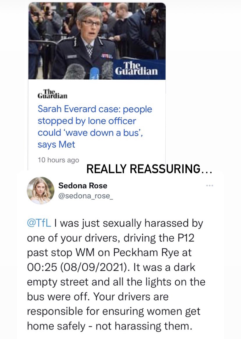 Feeling really reassured at the advice to wave down a bus driver…