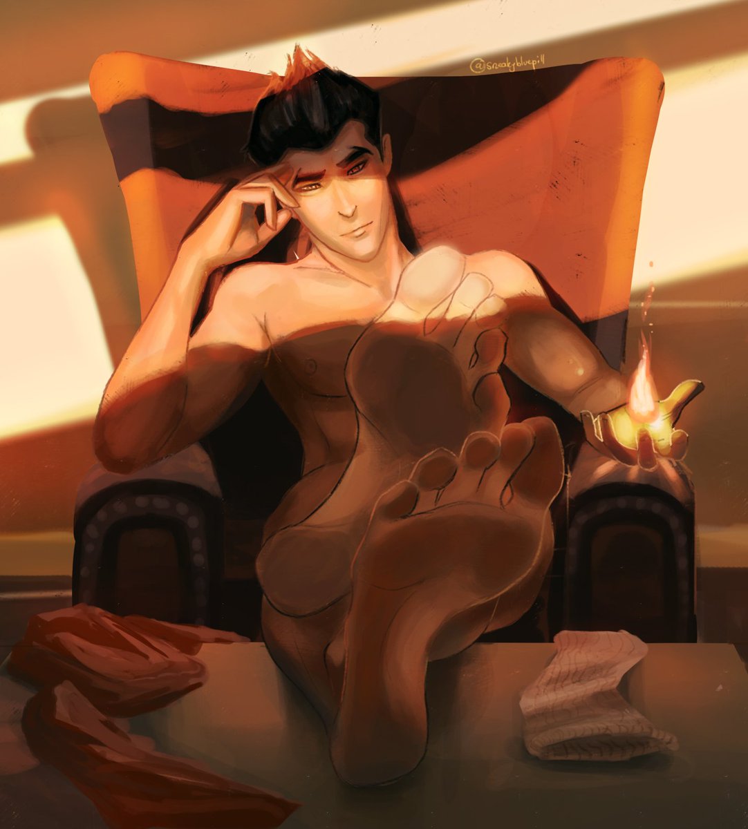 sneakybluepill's tweet photo. FANART TIME!
Mako is waiting, don't want to keep the guy waiting...for whatever you'd like I suppose?

Who wants to see more of Mako and his feet? 👣

#Korra #legendofkorra #mako #gay #gayart #macrophilia #footfetish #feet #feetart #malefootfetish #sneakybluepill #gayfootfetish https://t.co/u65wp78bef
