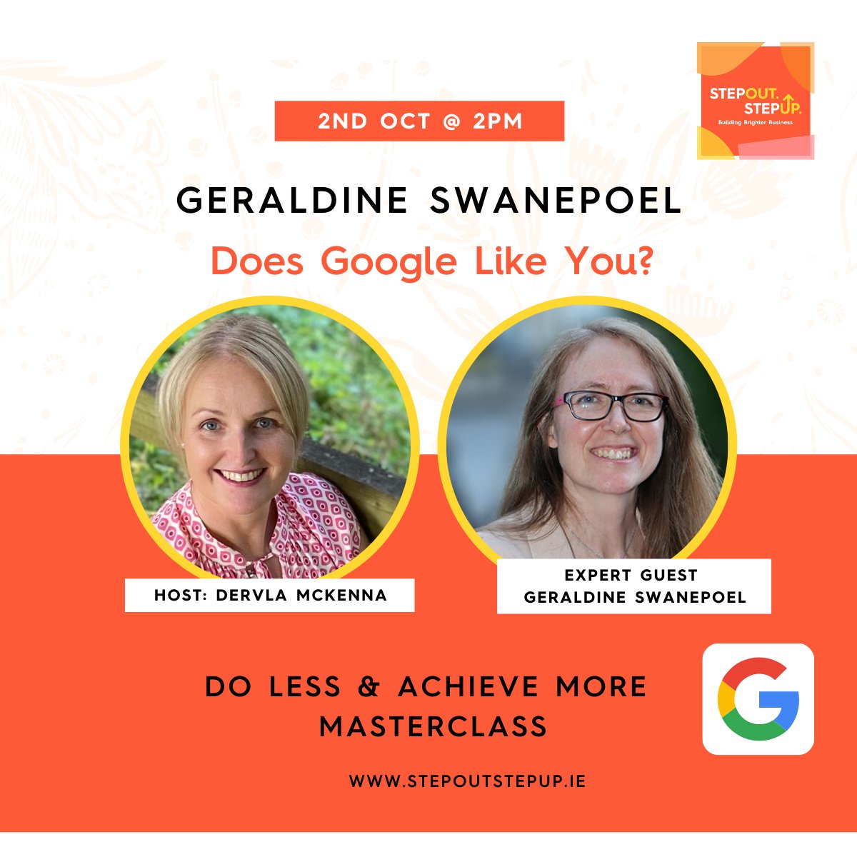SwanConsulting_'s tweet photo. If u signed up for the "Do Less Achieve More" Masterclass series,  our director Geraldine Swanepoel's session is live 2pm Irish Time &amp; will stay up for 24hrs. 

Sign up here: https://t.co/fU6IylR3gD

#SEO #marketing #smallbusiness #success #entrepreneur #womeninbusiness https://t.co/7pIZzeVO3K