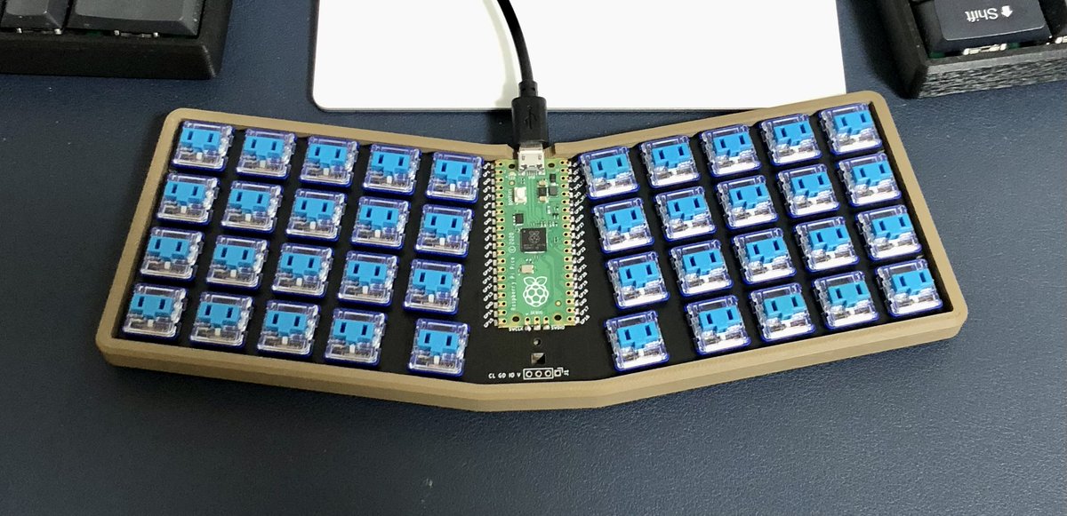 eswai's tweet image. ちゃんとキーボードとして動いた。 #prk_firmware #ruby