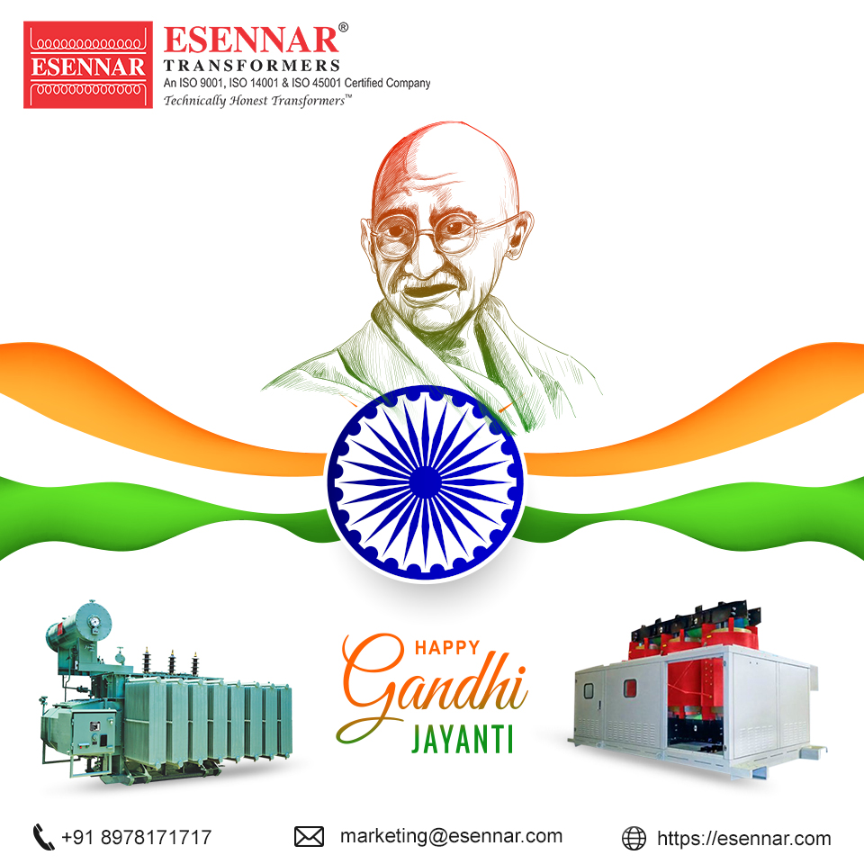 Esennar12's tweet photo. Remembering the father of the nation on the occasion of his birth anniversary. Esennar and the team wishes Happy Gandhi Jayanti to https://t.co/3XbkBFW021 here>>https://t.co/SvFN0b2cfJ
#esennar #GandhiJayanti #transformermanufacturers https://t.co/cGRavgYnHl