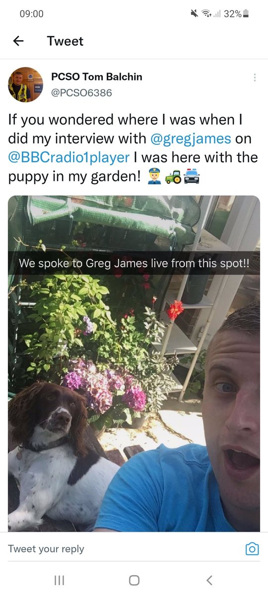 RuralCrimeTeam's tweet photo. One of his finest moments was bringing @dorsetpolice to the airwaves of @BBCR1 @gregjames #TractorOfTheDay with our RoboCrop Tractor. So unsurprisingly his new job is in #TractorHeaven finding new homes for tractors needing loving farms. ❤ 🚜
#StillPartOfTheTeam #CrooksWatchOut https://t.co/0rxcZn4sfx