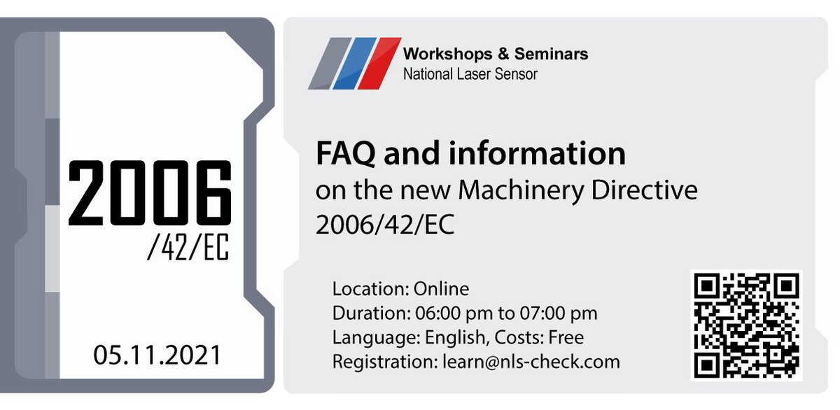 sensor_laser's tweet photo. #nls #check #sensorcheck #directory #assessment #GlobalAutomationPartner #sensorintelligence
#sensortechnology #sensors #sensor #technology #sensortest #innovation
#sensorpeople #Workshops #Seminars #FAQ and information on the new #Machinery #Directive 2006/42/EC https://t.co/mFpp1rdFlu