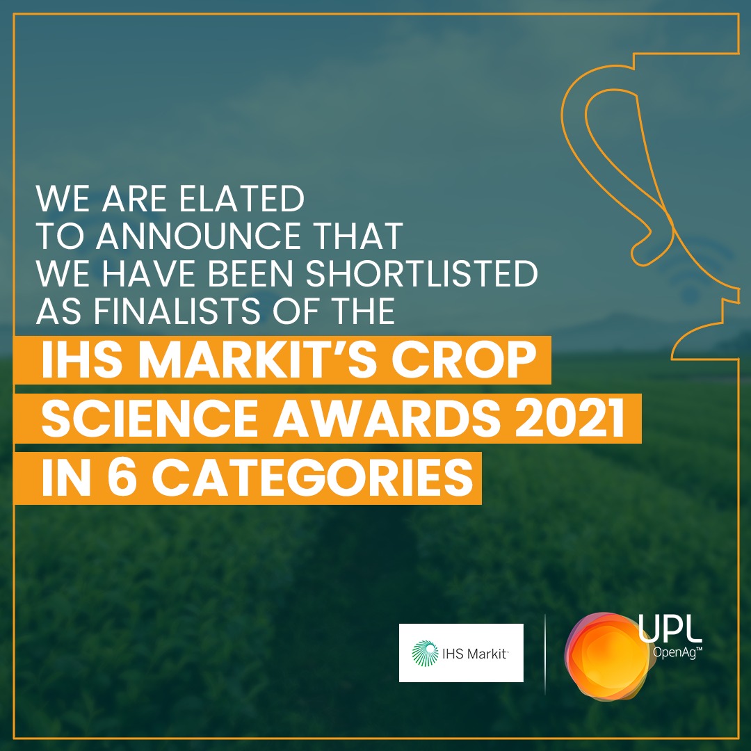 UPLLtd's tweet photo. With constant efforts and living upto our vision of #ReimaginingSustainability, we have been shortlisted as finalists of the IHS markit’s Crop Science Awards 2021 in 6 categories.
#OpenAg #BioSolutions #CropProtection #AgTech #UPLSolutions #Stewardship https://t.co/Y2f3L4NEpy