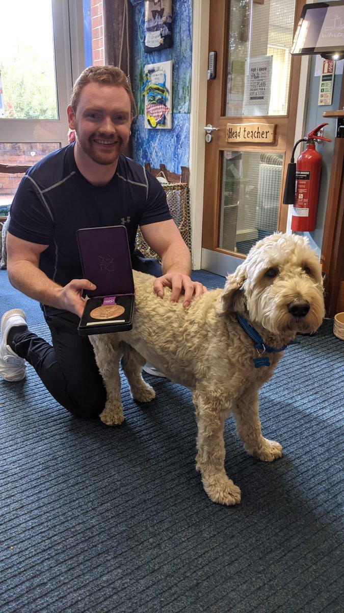 Buddywhitegate's tweet photo. Even Buddy, our school dog, got in on the action! @PurvisDanny https://t.co/UPiHZZfnFr