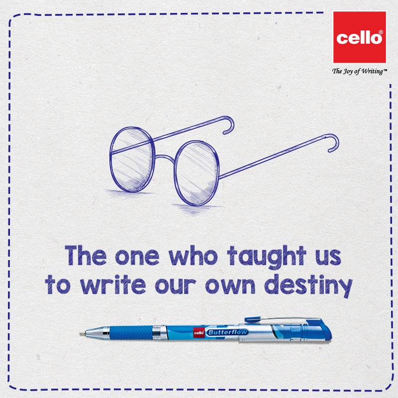 CelloStationery's tweet photo. Expressing our love and admiration for the one who engraved the values of perseverance and honesty. Teaching us to always be on the right path.
#Cellowriting #CelloButterflow #gandhijayanti #gandhijayanti2021 #mahatmagandhi https://t.co/x6TWUMMA9e