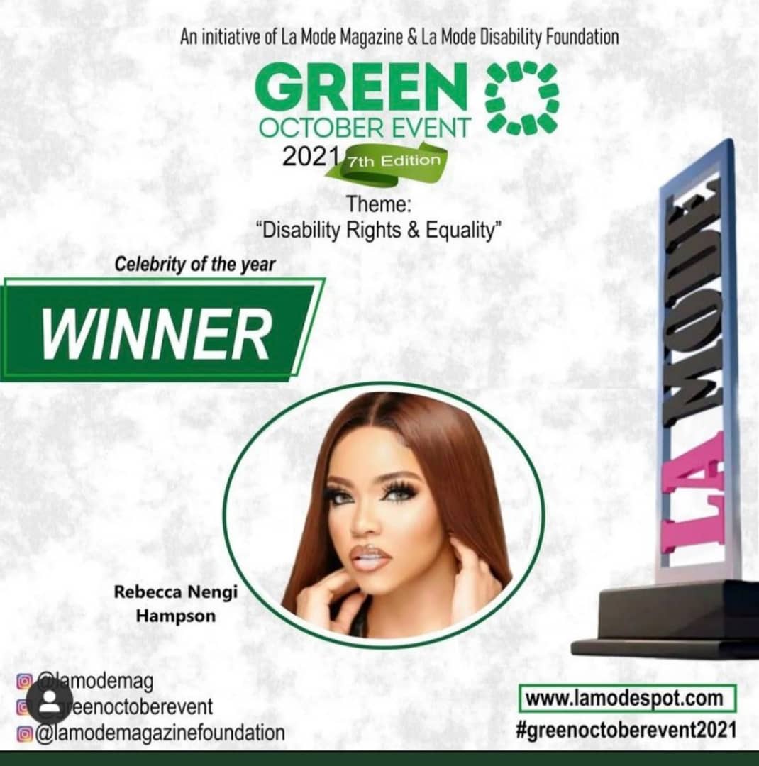 nengiofficial's tweet photo. We Won❤️❤️...Thank you to everyone that voted especially my amazing Ninjas. I do not take your support for granted and a huge Thank you to the organizers of the event. https://t.co/BAMa4OJLvh