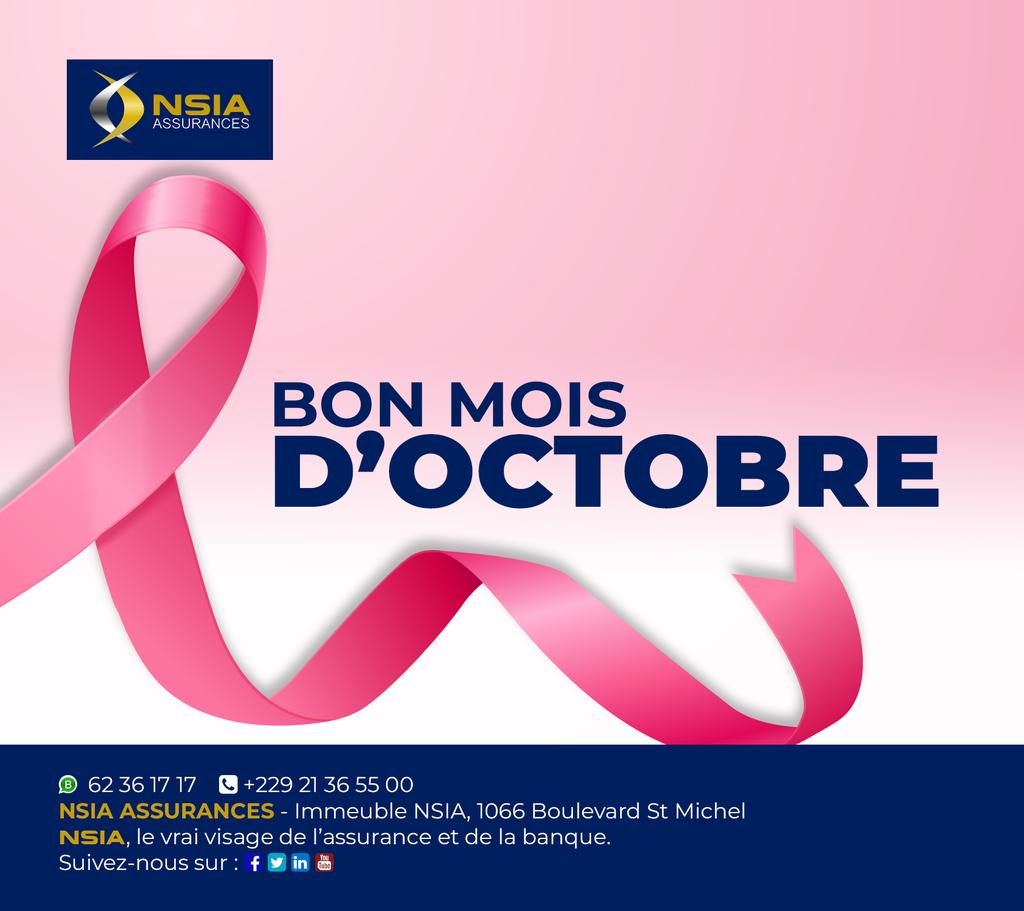 𝗢𝗰𝘁𝗼𝗯𝗿𝗲 𝗿𝗼𝘀𝗲 🎀
Octobre est là ! Qu’il apporte de la joie aux enfants, du bonheur aux familles et de la bonne santé à toutes les femmes !

Prenez soin de vous ! Excellent Octobre à toutes et à tous. 

#GroupesNSIA #Assurances  #NSIAAssurances #𝐅𝐞𝐦𝐦𝐞𝐬 #Octobrerose