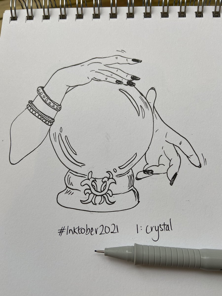 #inktober2021 
Bit late to start this year but here goes. Day 1 : Crystal