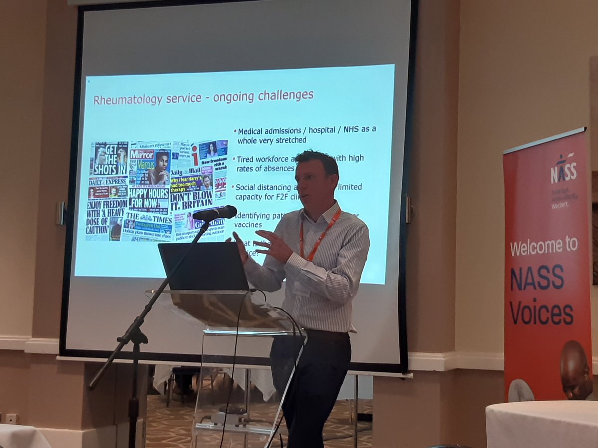 NASSexercise's tweet photo. So grateful to have Dr Ben Thompson from @NewcastleHosps at #NASSVoices talking about how local #rheumatology services changed due to COVID19 https://t.co/7z6RccTsx1