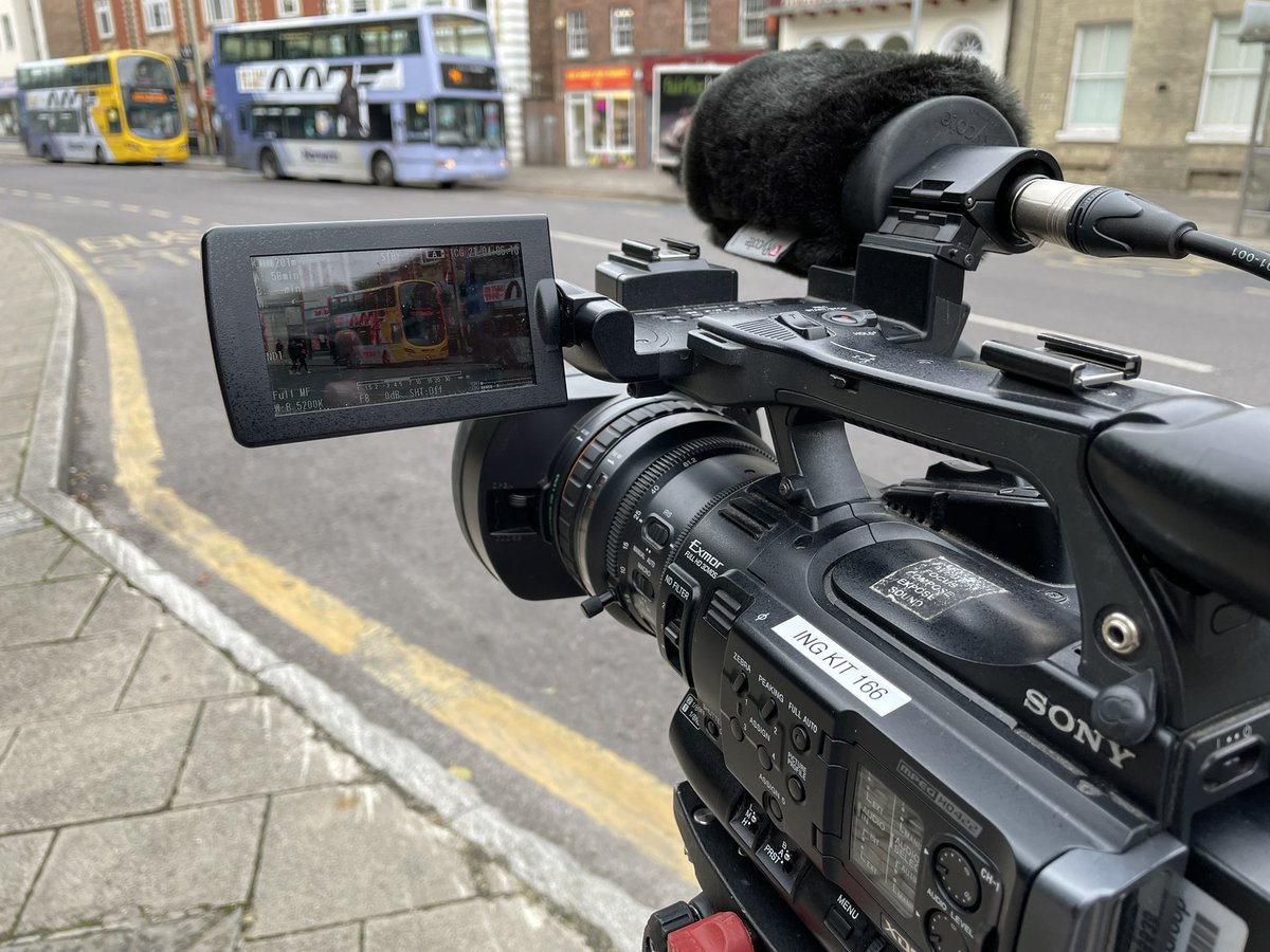 Grasy's tweet image. Trying to film buses. None for ages then three at once. Bit like buses really.
