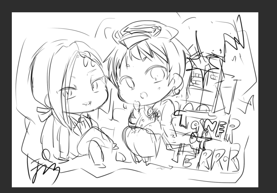 2兆年前くらいにデ ビャこらぼシリーズで隙間時間にちまちま描いていきたいって言う ぽてちっぷす 原稿中の漫画