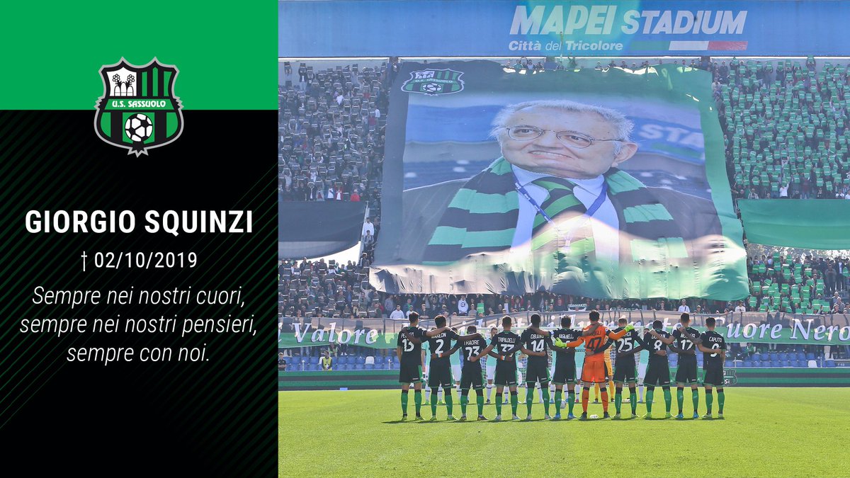 SassuoloFRA's tweet photo. Nous célébrons aujourd'hui le triste deuxième anniversaire de la mort du propriétaire de Sassuolo, Giorgio Squinzi.

Neroverdi per sempre. 🙏🏻🖤💚 https://t.co/ro4q5f0SyT