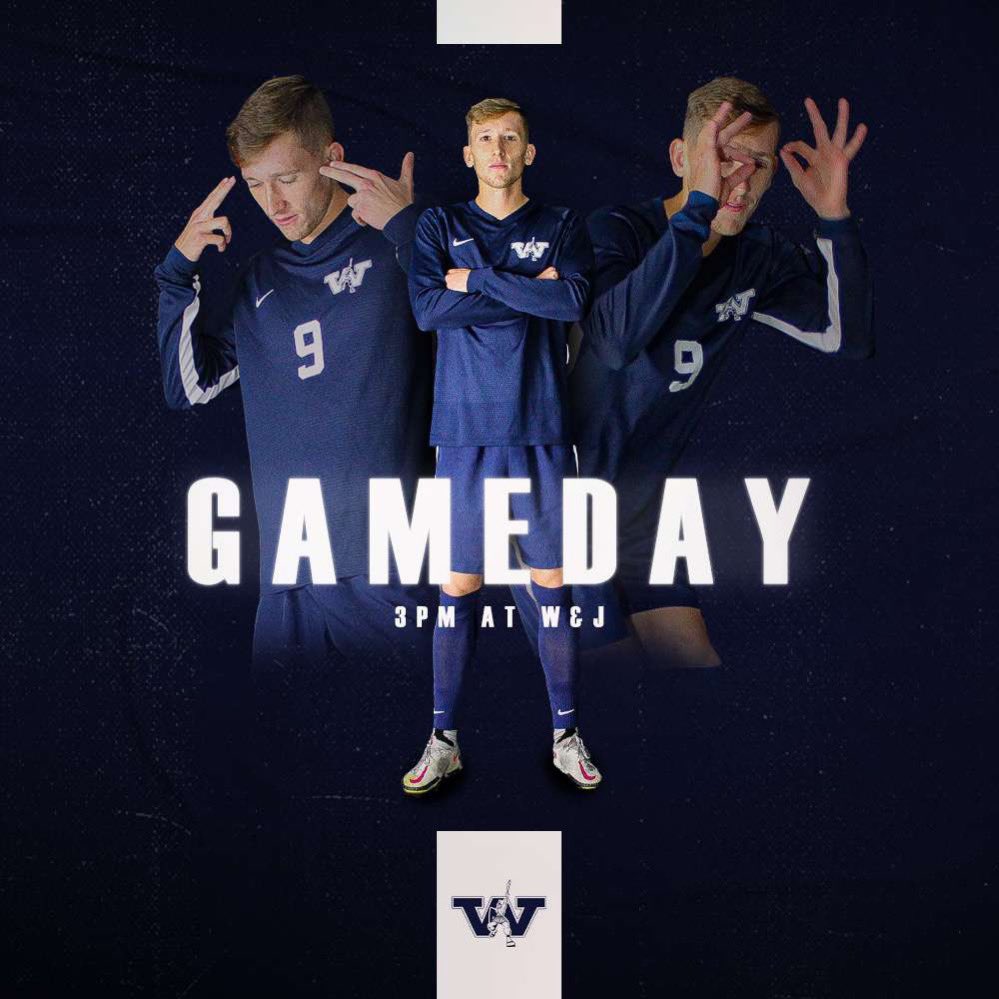 WCsoccerpa's tweet photo. It’s a rematch of last years title game!

Today Nate Taylor and the boys travel to W&amp;J to take on the Presidents. 

Kickoff is slated for 3 PM!

#itsaGREATdaytobeblue https://t.co/TbJls4uwRP