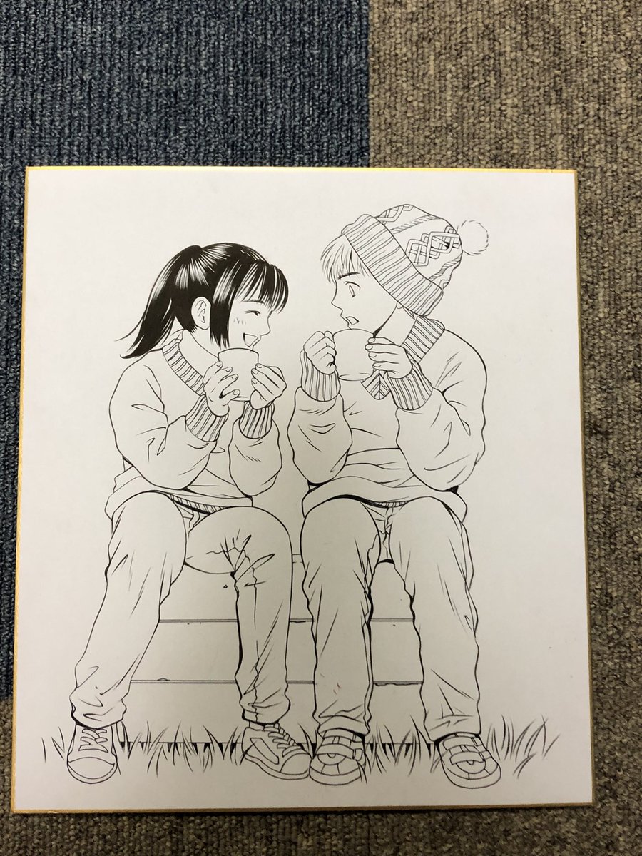 千夏と冬紀のペアを色紙に描いてみる。この後色付け。週末だけどお仕事(;'∀`)
それでは皆さんおやすみなさい。良い夢を(・'з`・) 