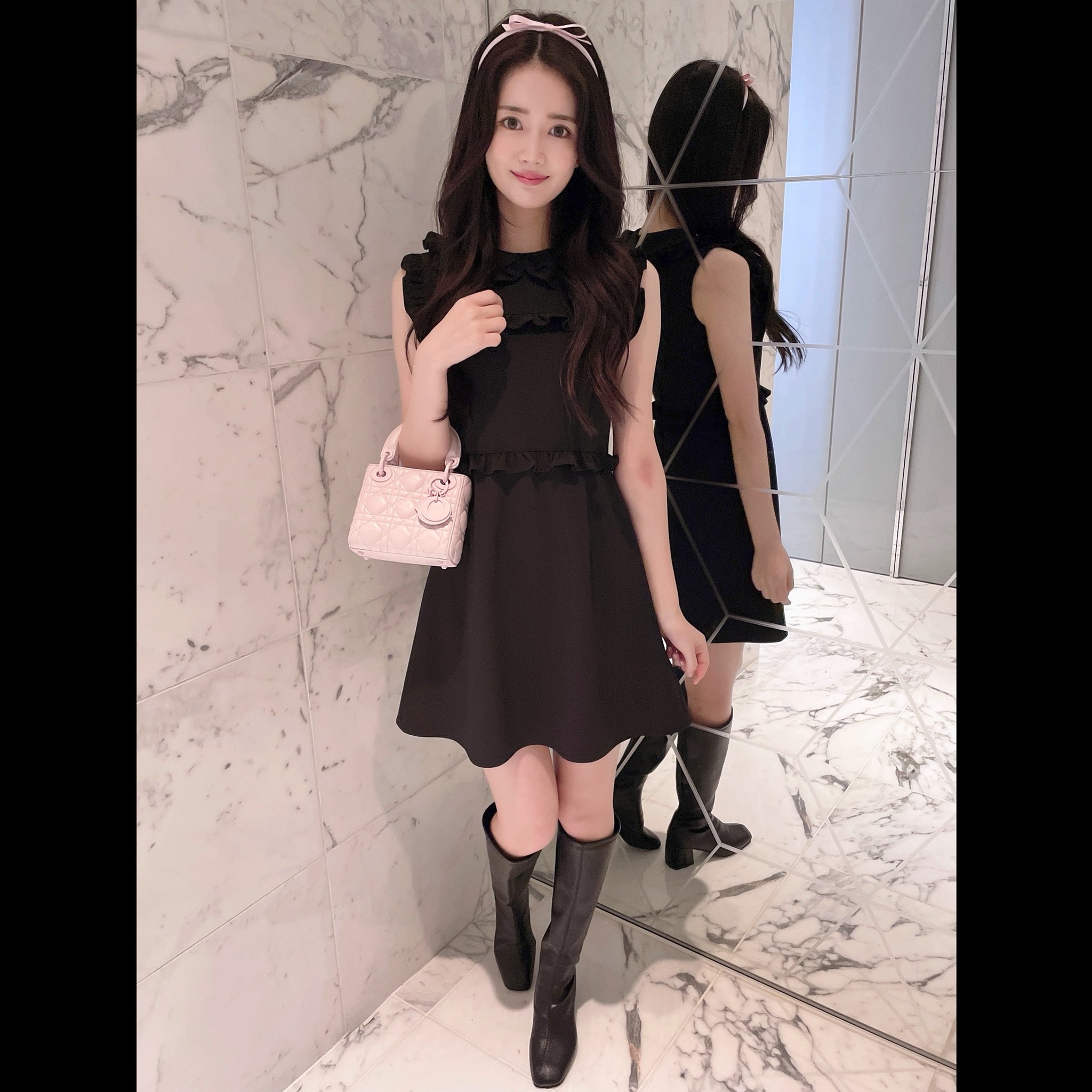 JILTU petit frill sleeve dress