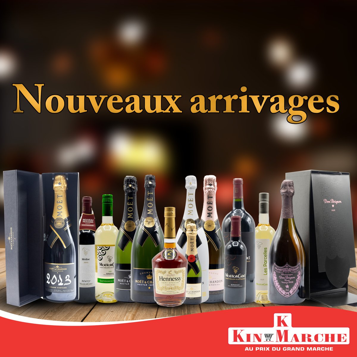 kinmarche's tweet photo. Célébrez avec élégance🥂🎈
Retrouvez nos arrivages de champagnes, whisky et vins dans tous les magasins Kin Marché.
#kinmarche #supermarche #arrivages https://t.co/41LQ2olqxn