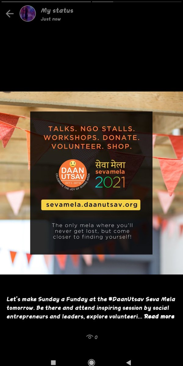 Shi_vii_30's tweet photo. Let's make Sunday a Funday at the @daanutsav
Seva Mela tomorrow. Be there 
and attend inspiring session by social entrepreneurs and leaders, explore volunteering opportunities, shop products and support livelihoods and learn about 100s of causes! Visit https://t.co/PXNNIr7V7q https://t.co/iguWBxWLsx