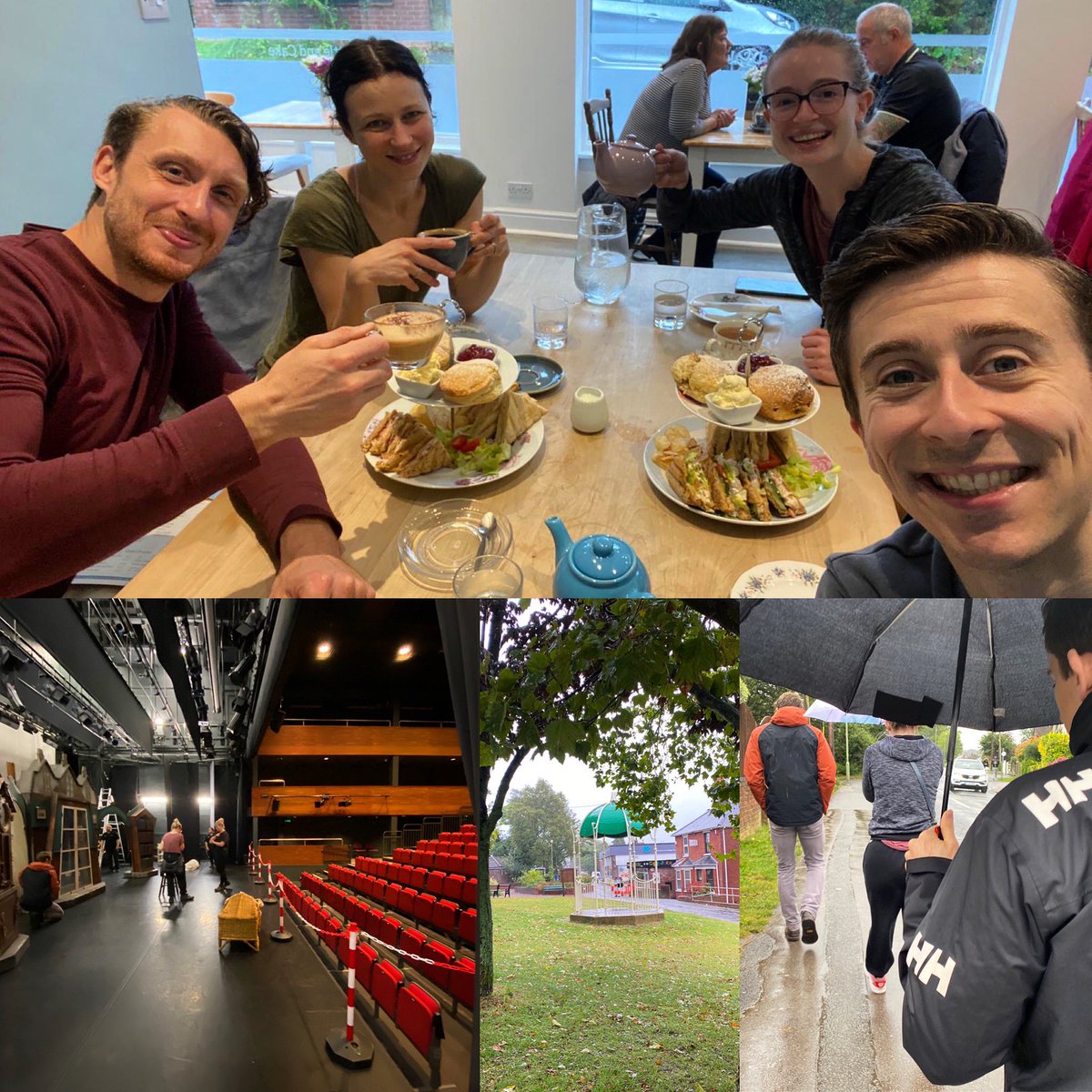 RebeccaMcClay's tweet image. We’re at @theberrytheatre today! Soaking up the rain and great cake in equal measure @happyidiotuk :) #NotLadyC