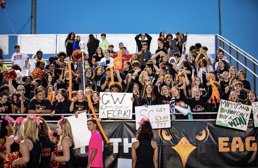 SCStudentSect's tweet photo. I’d say last night was a great turn out and we definitely showed everyone who the #realhill is😎🦅 @RSNsports1 https://t.co/iMVcWqmHKr