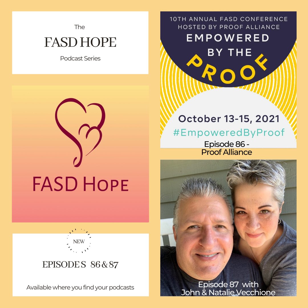 fasdhope's tweet photo. Catch up on @fasdhope this weekend ! Episode 86 about #proofcon2021 with Shauna Feine @Proof_Alliance. Episode 87 with #fasdhope co-founders, John & Natalie, getting REAL about the one year #podcast anniversary of #fasdhopepodcastseries. #fasd #fasdrespectnow #fasdawareness https://t.co/niCvYx2Q0C