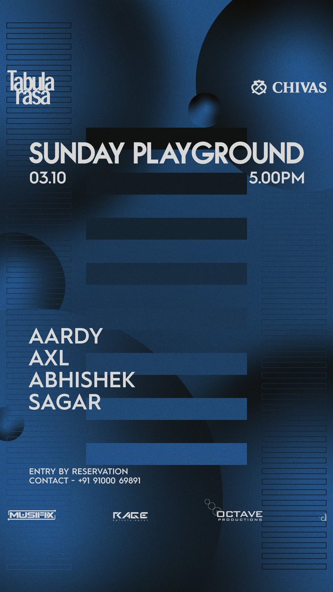 Rolling in to October with this Fat lineup for #SundayPlaygrond on 10/03 w/ <a href="/djaardy/">Aardy</a> AXL Abhishek &amp; Sagar
