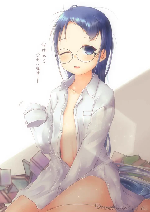 五月雨ちゃん(眼鏡+彼シャツ) 