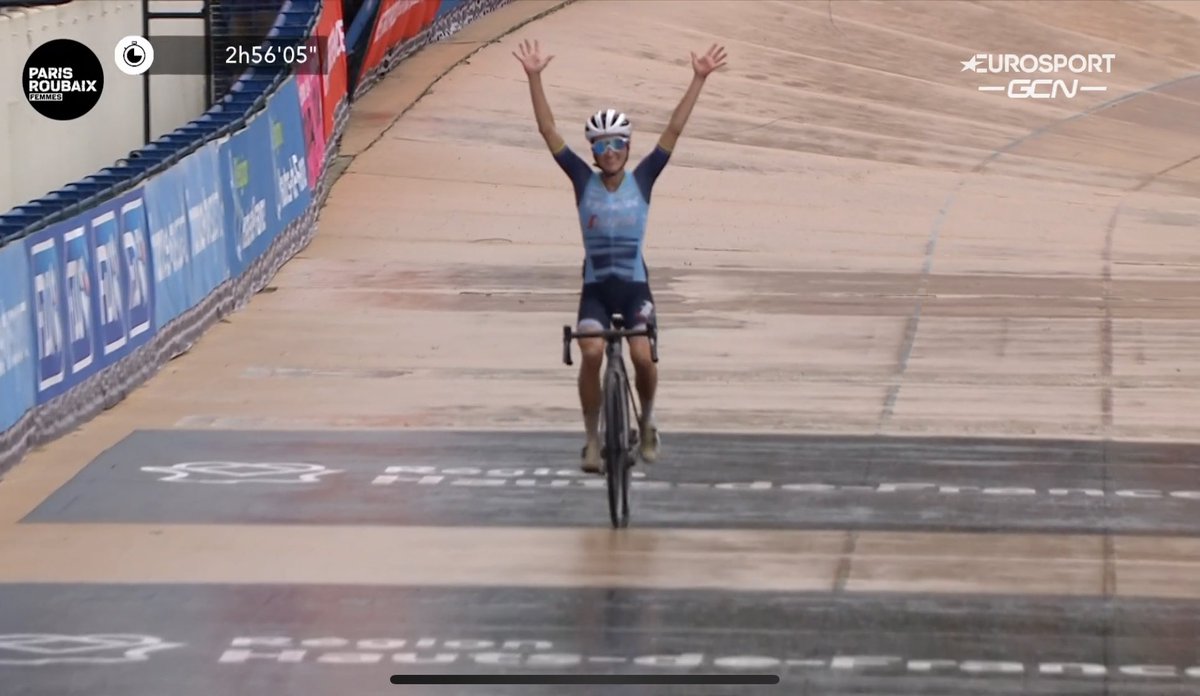 Nothing short of magnificent… What a breathtaking ride by <a href="/lizziedeignan/">Lizzie Deignan</a> 
to win the first ever women’s Paris Roubaix. I was watching on a train and nearly missed my stop!! 👀 😬@TrekSegafredo