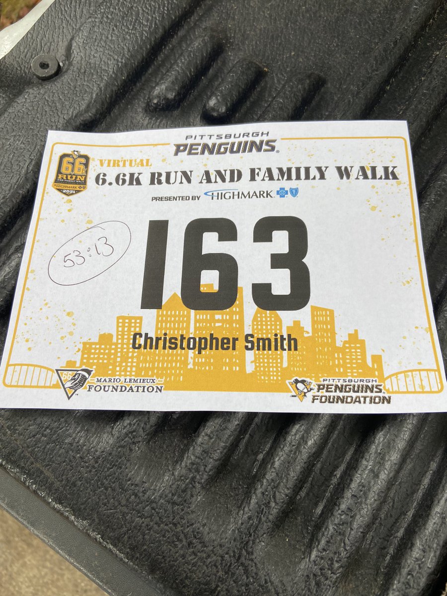 SmittyBudMan's tweet photo. Hey from North Carolina, completed my 6.6k this morning.  Great walk/jog around the lake.  Cheers! 
@MarioLemieuxFdn @penguins #penguins66k #Pens66K https://t.co/S7TmIaEW5M