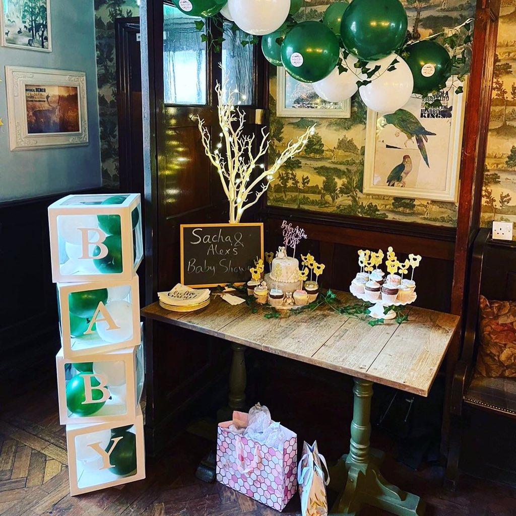 hare_hounds's tweet image. Our cozy little snug is all dressed up for a super cute baby shower. Congratulations to the proud parents to be Sacha &amp;amp; Alex. We hope you have a lovely day #notlongtogonow #babyshower #sleepwhileyoucan #partytime @youngspubs