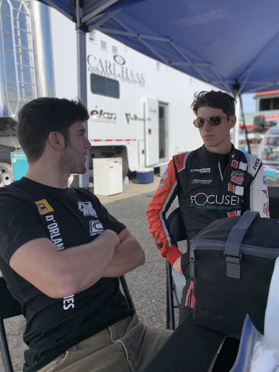 dOrlandoRacing's tweet photo. Race day brother pre-race chit chat. @nickdorlando getting the lowdown from @MichaeldOrland1 while prepping for qualifying here at @Mid_Ohio in @USF2000 #roadtoindy #teamcoopertire #usf2000 #indycar #formulacars #indypro #indylights https://t.co/7VAxIRx20g