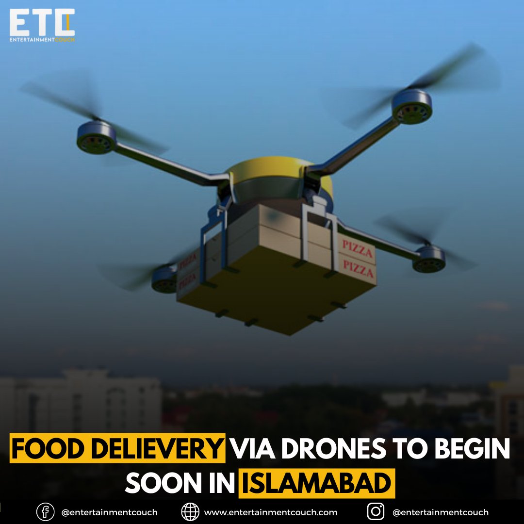 ETCouch's tweet photo. #Islamabad #islamabadians #fooddelievery #drone https://t.co/98f2F3z5ru