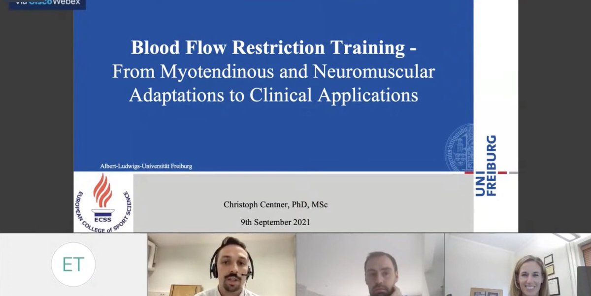 It was a great pleasure to present some of our previous BFR research on our ECSS symposium with @stephen_patt and Summer Cook! The session is now available via @E_C_S_S Congress app!