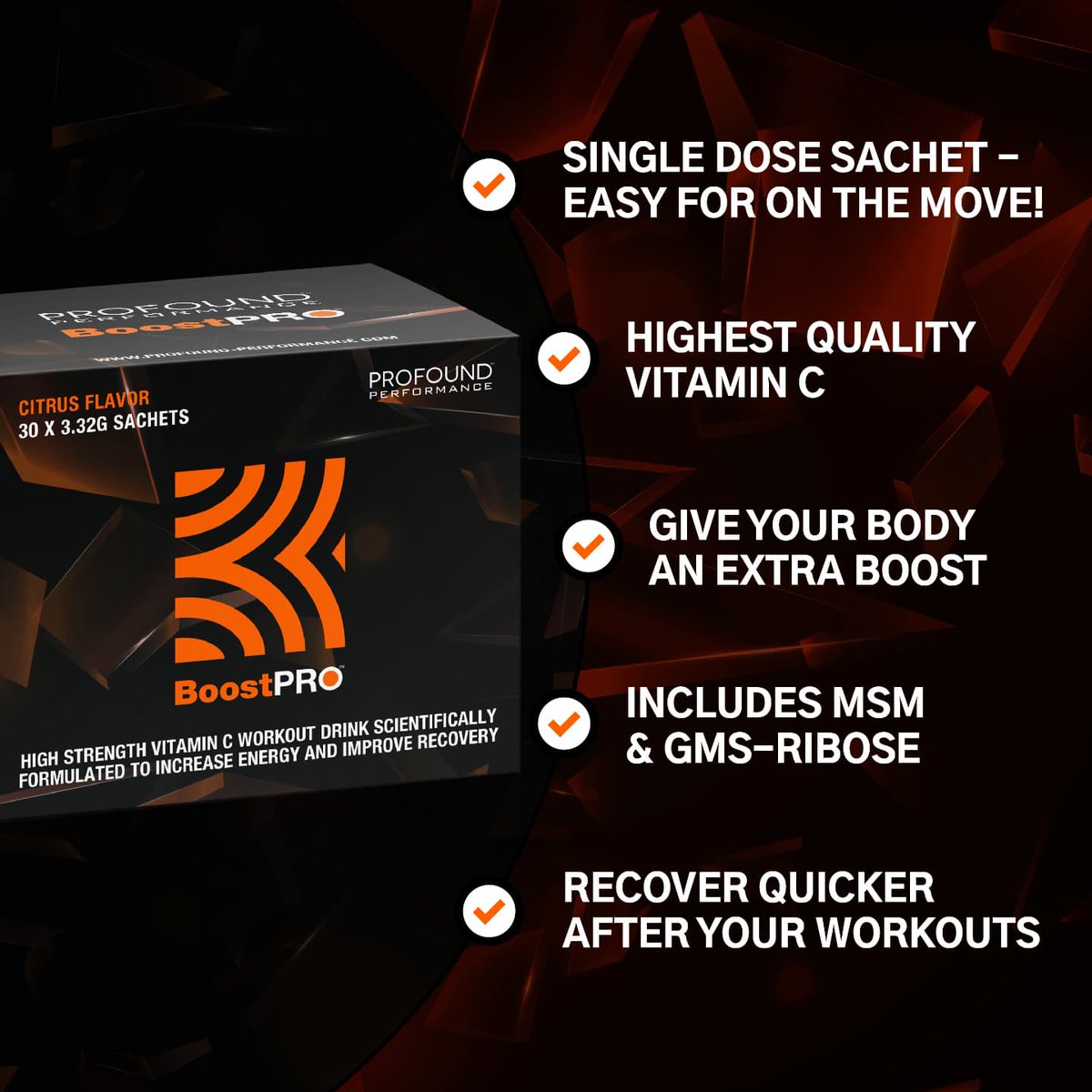 ProfoundPerform's tweet photo. Rest, Recover and Recharge.

BoostPro is the healthy and unique alternative Vitamin C post-workout drink🍊

Give your body that extra boost to speed-up recovery time after your workouts and training sessions 👉 https://t.co/xiUktCcLZ3
#boost #turbo #boosted #vitaminc #energy https://t.co/ehfxFYufPs