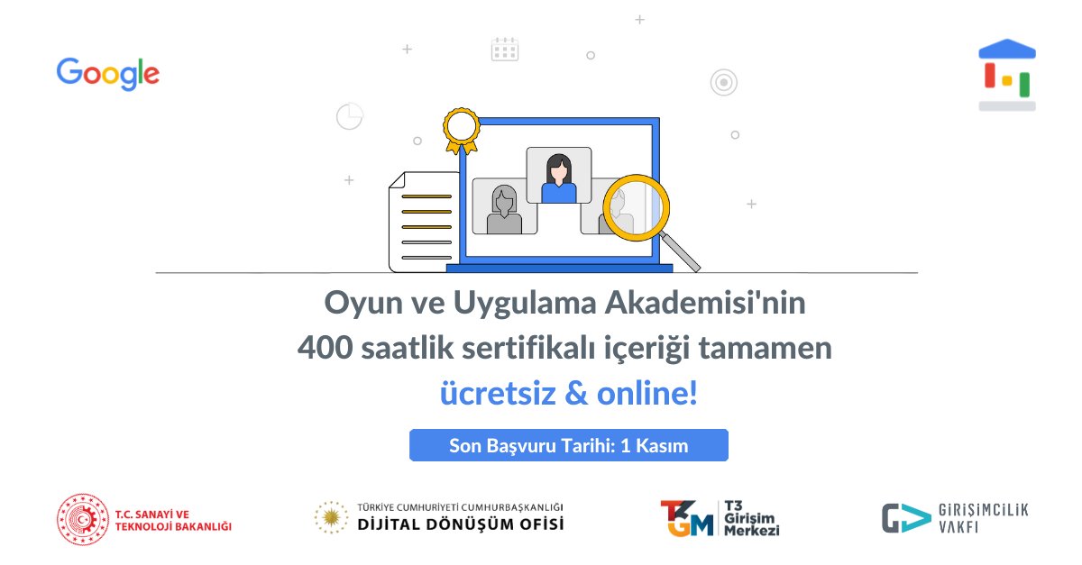 yztakademisi's tweet photo. Akademi’nin Unity, Flutter, Blender gibi teknik eğitimlerin yanı sıra kariyerine yeni bir yön vermek ya da kendi girişimini kurabilmek için ihtiyacın olan sertifikalı eğitim ve etkinlikler de mevcut. Detaylı bilgi ve başvuru için >> https://t.co/yoRepd0Uom https://t.co/YIEVr9m1Wy