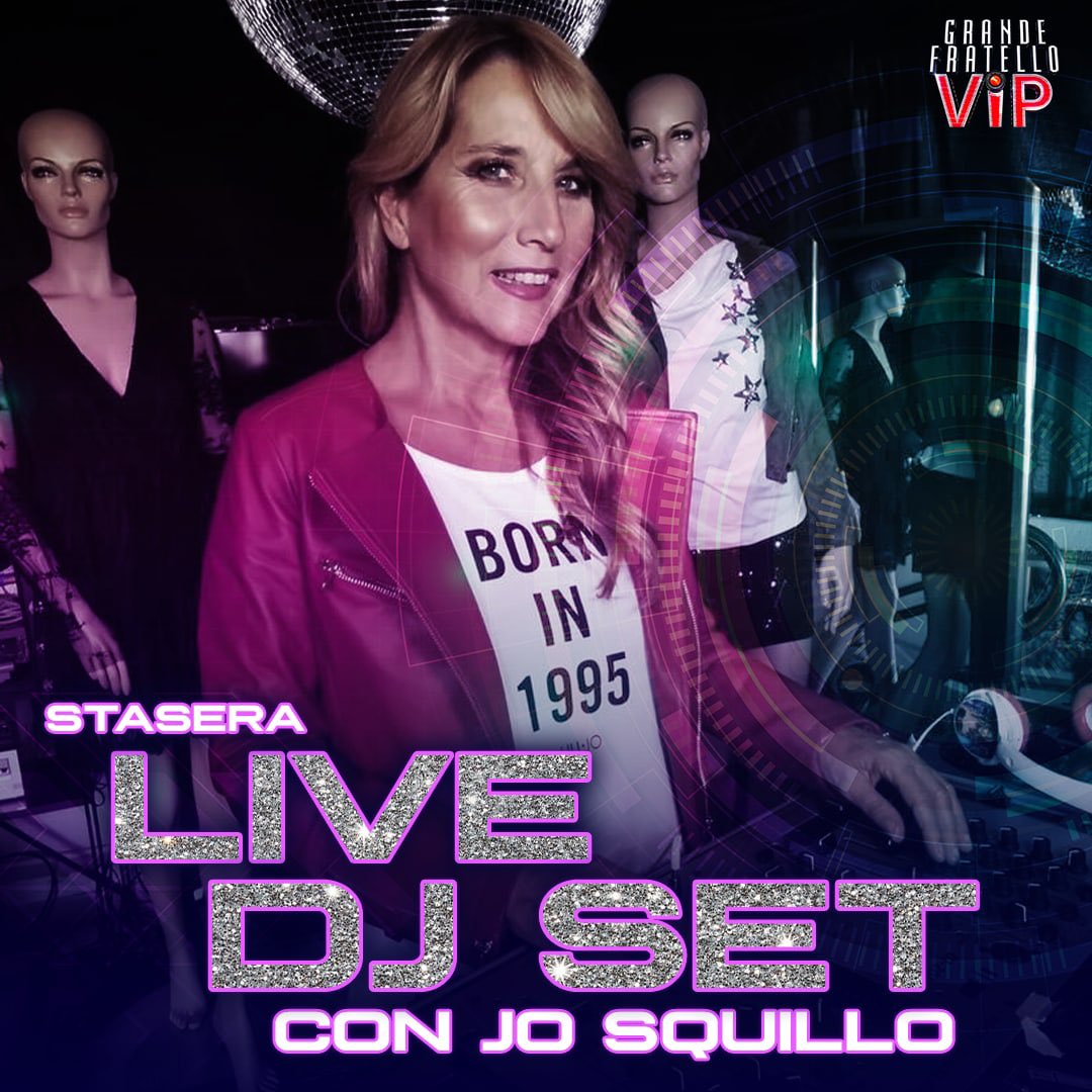 Più scatenato di un party, più frenetico di una discoteca, letteralmente l’evento che tutti stavate aspettando: stasera, Casa di #GFVIP, un DJSET con Jo Squillo.

Il resto, può accompagnare solo. 👑