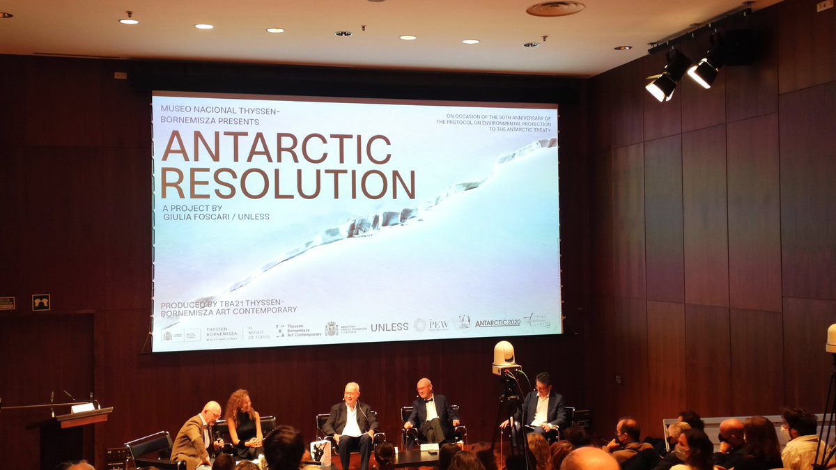barbosaandres's tweet image. Very interesting round-table about #Antarctic protection and art now in @MuseoThyssen @TBA21 within the celebration events of the 30th celebration of #MadridProtocol #antarcticResolution by Giulia Foscari